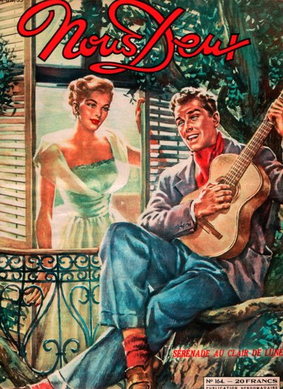 Cover of French romance magazine Nous Deux by Unknown